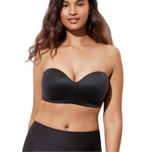 Wacoal Staying‎ Power Wire Free Strapless Bra 34D Black